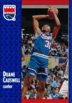 #175 Duane Causwell - Sacramento Kings - 1991-92 Fleer Basketball