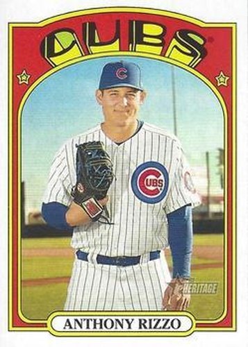 #175 Anthony Rizzo - Chicago Cubs - 2021 Topps Heritage Baseball