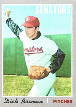 #175 Dick Bosman - Washington Senators - 1970 Topps Baseball