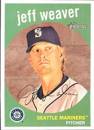 #175 Jeff Weaver - Seattle Mariners - 2008 Topps Heritage Baseball