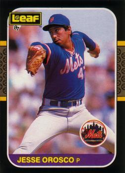 #175 Jesse Orosco - New York Mets - 1987 Leaf Baseball