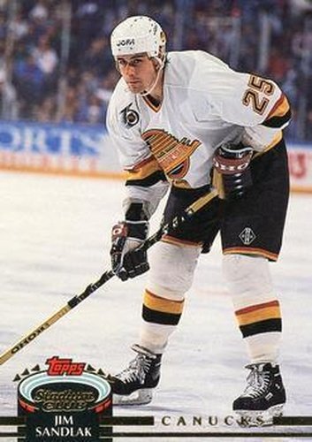 #175 Jim Sandlak - Vancouver Canucks - 1992-93 Stadium Club Hockey