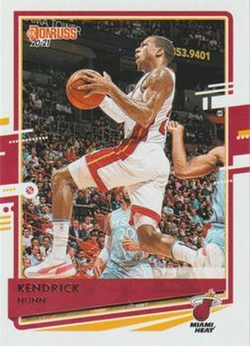 #175 Kendrick Nunn - Miami Heat - 2020-21 Donruss Basketball