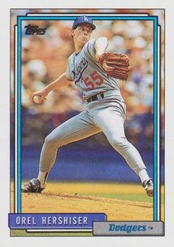 #175 Orel Hershiser - Los Angeles Dodgers - 1992 Topps Baseball