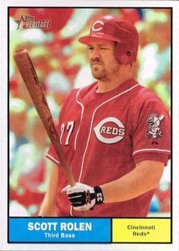 #175 Scott Rolen - Cincinnati Reds - 2010 Topps Heritage Baseball