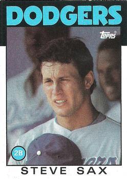 #175 Steve Sax - Los Angeles Dodgers - 1986 Topps Baseball