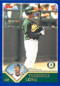 #175 Terrence Long - Oakland Athletics - 2003 Topps Baseball