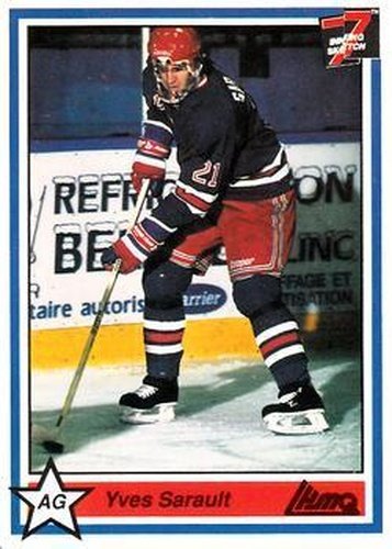 #175 Yves Sarault - St-Jean Lynx - 1990-91 7th Inning Sketch QMJHL Hockey