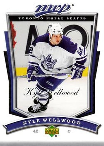 #175 Kyle Wellwood - Toronto Maple Leafs - 2007-08 Upper Deck MVP Hockey