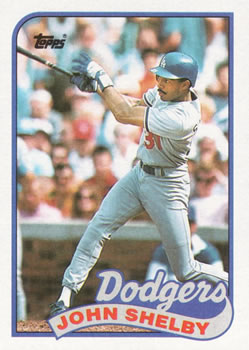 #175 John Shelby - Los Angeles Dodgers - 1989 Topps Baseball