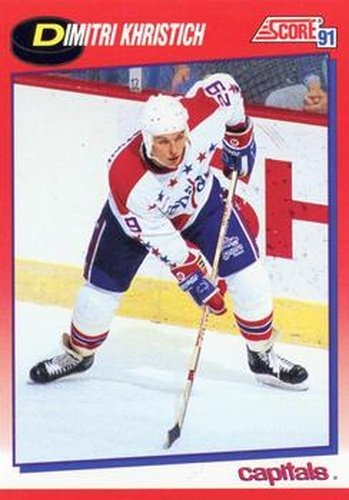 #175 Dmitri Khristich - Washington Capitals - 1991-92 Score Canadian Bilingual Hockey