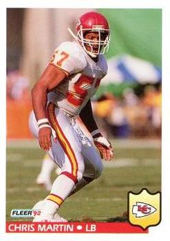 #175 Chris Martin - Kansas City Chiefs - 1992 Fleer Football