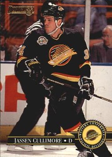 #175 Jassen Cullimore - Vancouver Canucks - 1995-96 Donruss Hockey