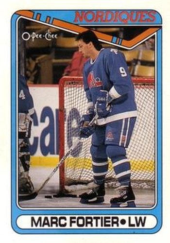 #176 Marc Fortier - Quebec Nordiques - 1990-91 O-Pee-Chee Hockey