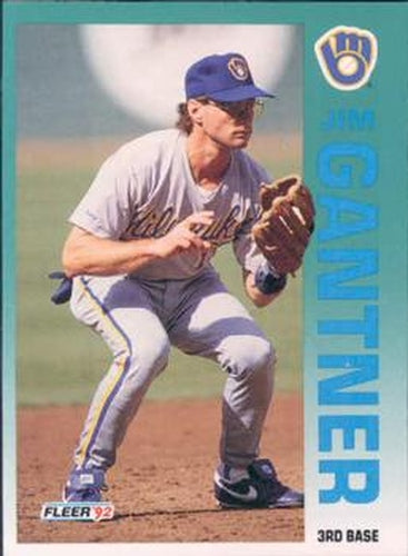 #176 Jim Gantner - Milwaukee Brewers - 1992 Fleer Baseball