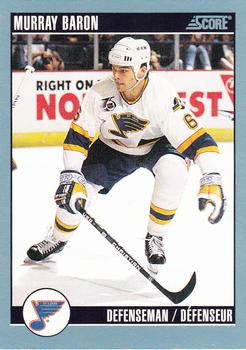 #176 Murray Baron - St. Louis Blues - 1992-93 Score Canadian Hockey