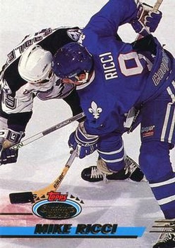 #176 Mike Ricci - Quebec Nordiques - 1993-94 Stadium Club Hockey