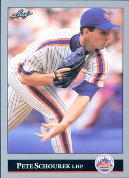 #176 Pete Schourek - New York Mets - 1992 Leaf Baseball
