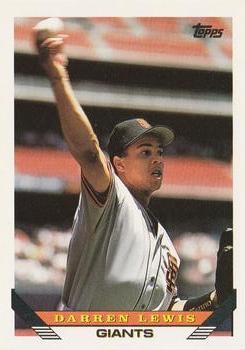 #176 Darren Lewis - San Francisco Giants - 1993 Topps Baseball