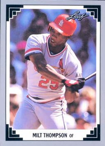 #176 Milt Thompson - St. Louis Cardinals - 1991 Leaf Baseball