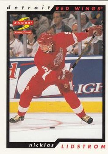 #176 Nicklas Lidstrom - Detroit Red Wings - 1996-97 Score Hockey