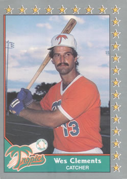 #176 Wes Clements - West Palm Beach Tropics - 1990 Pacific Senior League Baseball