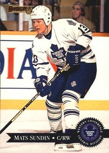 #176 Mats Sundin - Toronto Maple Leafs - 1995-96 Donruss Hockey