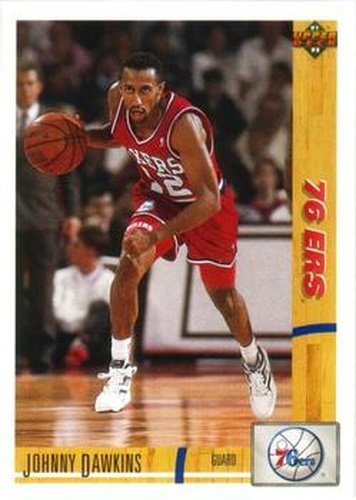 #176 Johnny Dawkins - Philadelphia 76ers - 1991-92 Upper Deck Basketball