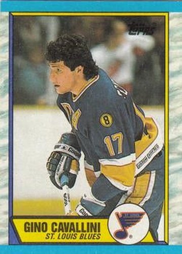 #176 Gino Cavallini - St. Louis Blues - 1989-90 Topps Hockey