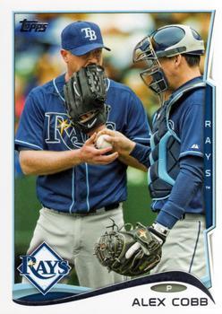 #176 Alex Cobb - Tampa Bay Rays - 2014 Topps Baseball
