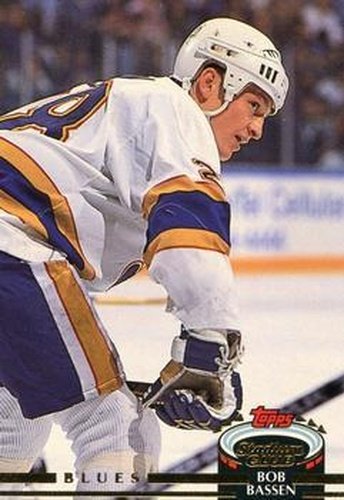 #176 Bob Bassen - St. Louis Blues - 1992-93 Stadium Club Hockey