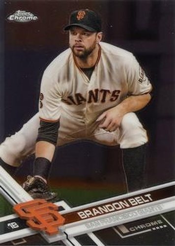 #176 Brandon Belt - San Francisco Giants - 2017 Topps Chrome Baseball