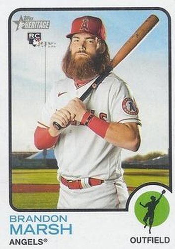 #176 Brandon Marsh - Los Angeles Angels - 2022 Topps Heritage Baseball