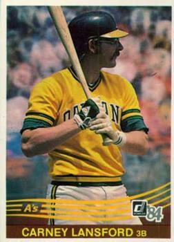 #176 Carney Lansford - Oakland Athletics - 1984 Donruss Baseball