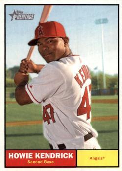 #176 Howie Kendrick - Los Angeles Angels - 2010 Topps Heritage Baseball