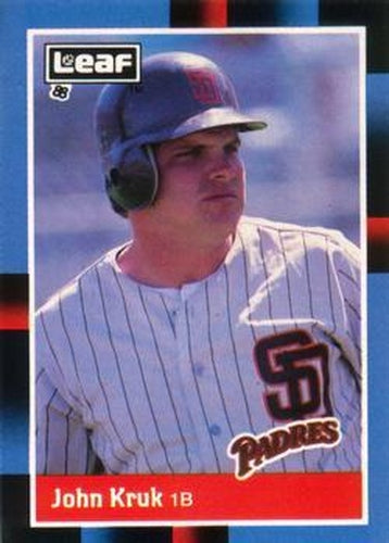 #176 John Kruk - San Diego Padres - 1988 Leaf Baseball