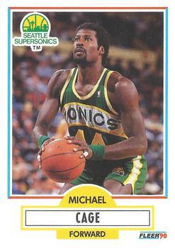 #176 Michael Cage - Seattle SuperSonics - 1990-91 Fleer Basketball