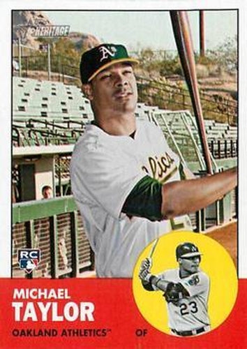 #176 Michael Taylor - Oakland Athletics - 2012 Topps Heritage Baseball