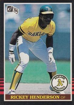 #176 Rickey Henderson - Oakland Athletics - 1985 Donruss Baseball