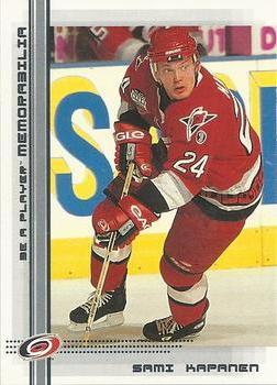 #176 Sami Kapanen - Carolina Hurricanes - 2000-01 Be a Player Memorabilia Hockey