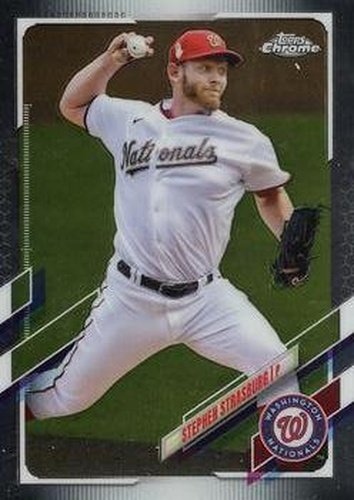 #176 Stephen Strasburg - Washington Nationals - 2021 Topps Chrome Baseball