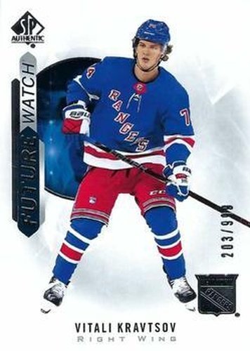 #176 Vitali Kravtsov - New York Rangers - 2020-21 SP Authentic Hockey