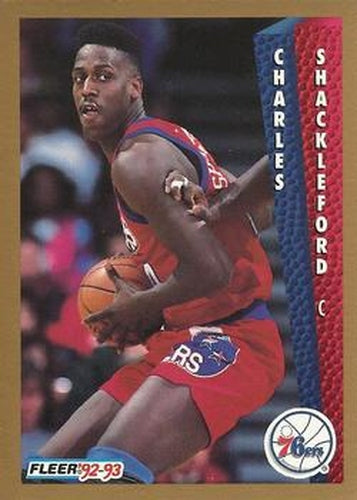 #176 Charles Shackleford - Philadelphia 76ers - 1992-93 Fleer Basketball