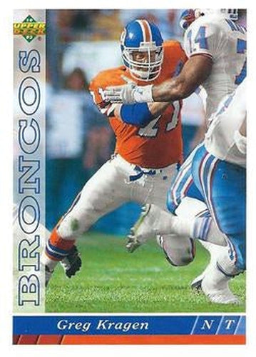 #176 Greg Kragen - Denver Broncos - 1993 Upper Deck Football
