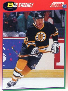 #176 Bob Sweeney - Boston Bruins - 1991-92 Score Canadian Hockey