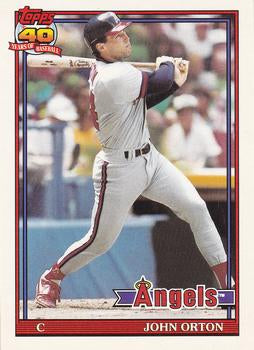 #176 John Orton - California Angels - 1991 O-Pee-Chee Baseball