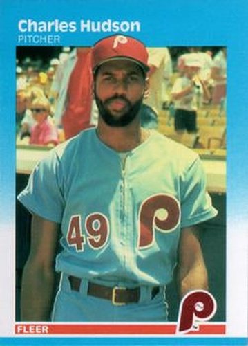 #176 Charles Hudson - Philadelphia Phillies - 1987 Fleer Baseball