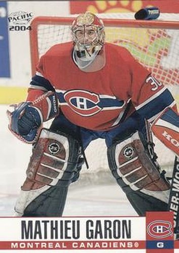 #176 Mathieu Garon - Montreal Canadiens - 2003-04 Pacific Hockey