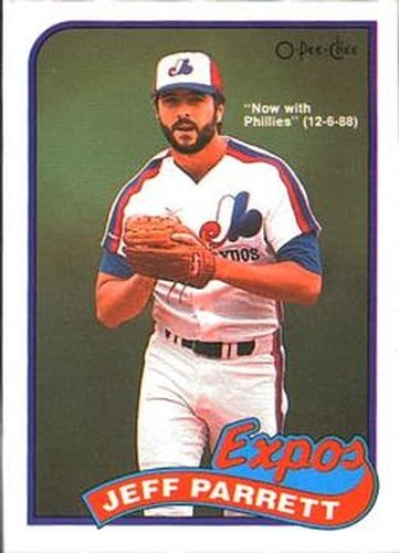 #176 Jeff Parrett - Philadelphia Phillies - 1989 O-Pee-Chee Baseball