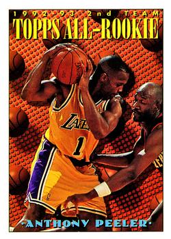 #176 Anthony Peeler - Los Angeles Lakers - 1993-94 Topps Basketball